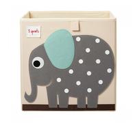 3 Sprouts Cube de rangement en tissu Éléphant
