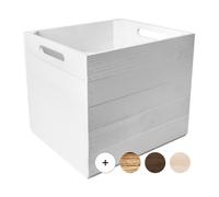 Cube de Rangement en Bois Blanc Compatible Étagères KALLAX et EXPIDIT 33x37x33cm - CREATIVE DECO