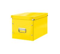 Cube de rangement en Carton avec couvercle Grand Format L - Jaune