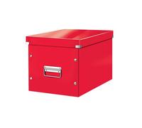 Cube de rangement en Carton avec couvercle Grand Format L - Rouge