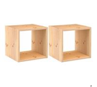 Cube de rangement en pin massif Dinamic Lot de 2