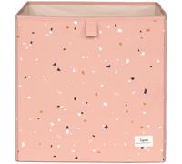 Cube de rangement en tissu recyclé Terrazzo argile