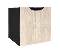 Home Deco Factory Cube de rangement pliable Pietra HD7759 30x30 cm effet pierre design élégant beige
