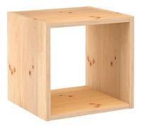 Cube de rangement pin masif - 36.2 x 36.2 x 33 cm - bois brut
