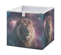 Cube de rangement pliable en forme de nébuleuse de lion pour étagère de maison