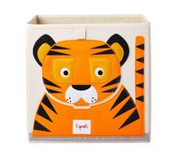 3 Sprouts – Cube de rangement en tissu Tigre – 33 x 33 cm