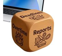 Cube de travail amusant, six dictons coquins en bois, cadeau de gag | Cube décoratif pour bureau, pour collègues, amis, famille, femmes, hommes