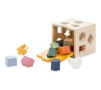 Cube de tri en bois Tidy naturel Jaune G