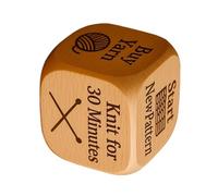Cube De Tricot En Bois | Gravure Dé Avec 6 Tâches De Tricot Et De