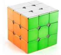 Cube de Vitesse,3X3Cube Magique magnétique Revêtement Miroir réfléchissant Puzzle métallique Jouet