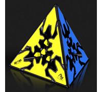 Cube de vitesse magique,3x3,sans adhésif,jouets professionnels,boule de vitesse QiYi Gear,cylindre d'engrenage - Type gear pyramid