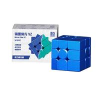 Cube de Vitesse, Moyu V2 Mirror Cube 3x3 Professionnel de Vitesse Puzzle Casse-tête Puzzle Éducatif for Amateur de Cubes (Magnetic Version- Starry Night Blue)