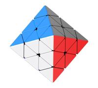Cube de vitesse rotatif octaèdre sans autocollant 3 x 3 FTO Puzzle Cube magique pour casse-tête Réduire Jouet Cube magique
