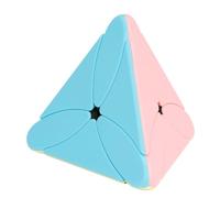 Cube de vitesse sans autocollants, cube de vitesse pyramide | Puzzle Cube Premiers pas du troisième niveau : puzzle 3D