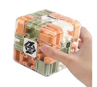 Cube Dédale 3D,Jouets Éducatifs Labyrinthe Anti-Stress 3D - Jeu d'Entraînement Cérébral Cube Labyrinthe - pour Garçons Préscolaire Scolaire Adultes Cadeau de Fête Anniversaire Petits Cadeaux