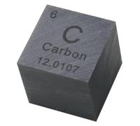 Cube d'éléments en carbone, métal haute densité de 1 pouce, adapté à la collecte d'éléments chimiques, aux expériences scientifiques en laboratoire for enseignants
