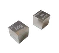 Cube d'éléments en magnésium gravé au laser haute densité 10x10x10mm Cube d'éléments haute densité Métal pur 1 pièce