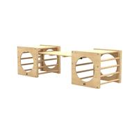 Cube d'escalade x2 + Pont toboggan en bois FSC®