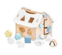 Mamabrum Cube d'Éveil en Bois - Maison Trieuse de Formes Géométriques - Premier Âge 1 an - Jouet Labyrinthe 8 Blocs de Modélisation
