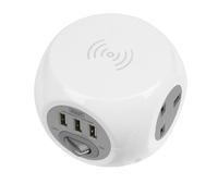 Cube D'Extension Sealey 1,4 M 3 X 230V & 3 X Prises USB & Charge Sans Fil