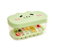 Cube Dispenser System | ABS 24 Cavity Reusable White Pink 19.8x12.6x8.8cm Bin Cover Press Eject | Coffee Cocktail Whiskey Beverage Party Chill Drinks | Kitchen Home Bar Picnic Travel Fun Use En