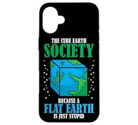 Cube Earth Society Plate Earth Planet Just Stupid Space Lover Coque pour iPhone 16 Plus