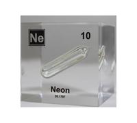 Cube Éléments 5cm/2in Incasté dans du Lucite Acrylique Transparent pour Collection Étudiants, Enseignants, Amateurs de Science-10-Ne Neon