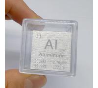 Cube en aluminium de 2,5 cm de densité métallique Homostarry Outil pédagogique de pureté de 99,95 %, cadeaux pour étudiants, enseignants, sciences, amateurs de chimie, collection de matériaux