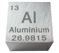 Cube en aluminium, élément métallique pur à 99,9%, idéal for les collections, les cadeaux, les loisirs, les expériences en laboratoire, 25,4 × 25,4 × 25,4 mm(25.4x25.4x25.4mm)