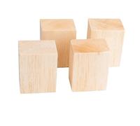 Cube en bois brut, bloc de sculpture balsa, barre carrée massif, bande tilleul for modèle, matériau construction artisanal Blocs De Sculpture En(40x60x80mm 4Pcs)