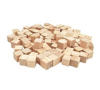 Cube en Bois (Lot de 100) - Petits Cubes en Bois Brut 1,5 x 1,5 x 1,5 cm - Cubes Bois de Pin Naturel -Cube Bois Bricolage, Loisirs Créatifs, Tampons