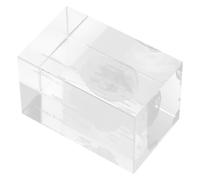 Cube en Cristal Gravé en 3d, Modèle Anatomique Cerveau pour Étudiants | Verre Haute Transparence, Clarté Nette et Réfraction Lumineuse, pour Bureau, Réception, Documents