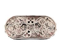 Cube en métal - 11,9 cm - 282 g - Accessoires de dortoir pour activités de Groupe à Domicile - d'aluminium avec gravures fantastiques - Parfait pour Les fêtes, Les Voyages ou Les Jeux de Table