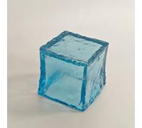 Cube en résine transparente Ooze Monster - Mini support de table creux pour RPG - Effet acide