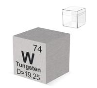Cube en tungstène de 1 cm de densité de 10 mm, haute pureté, tableau périodique des éléments pour collections d'éléments, cube en tungstène pur (1 cm)