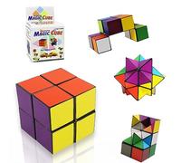 Cube euclidien Cube Magique,2 en 1, Cube étoile Magique, Cube Puzzle 3D, Infinity Cube pour Plus de rapidité et de précision avec des Couleurs Vives