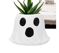 Cube fantôme d'Halloween, vase de cube fantôme | Pot de fleurs fantôme créatif en résine pour Halloween, présentoir décoratif résistant pour décoration de la maison, bol multifonction pa