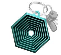 Cube Fidget Toy, Geometric Sensory Pendant, Professional Hexagon Spinner Keychain Decorative Accessories for Friends Family Kids Adults 1-Pack Professional Hardware Gear 6cm