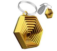 Cube Fidget Toy, Geometric Sensory Pendant, Professional Hexagon Spinner Keychain Decorative Accessories for Friends Family Kids Adults 1-Pack Professional Hardware Gear 6cm