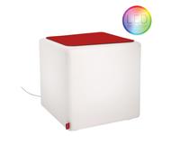 CUBE indoor LED tabouret & table d'appoint avec coussin en feutre anthracite Moree - 4260218360297