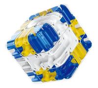 Cube Labyrinthe 3D avec Bille, Casse-Tête Rotatif 6 Faces, Jeu de Réflexion pour Améliorer l'Agilité Mentale, Cadeau pour Enfants