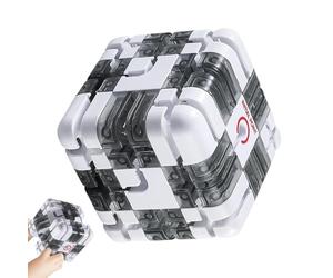 Cube Labyrinthe 3D - Chemin Gravité Intérieur, Jouet Logique Léger Pesant 150g, Outil de Coordination Cognitive Fin, Casse-Tête en Matière Synthétique PVC | Défi Mental pour Élèves & Tuteurs
