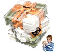 Cube Labyrinthe 3D Double Puzzle - Cube Magique À Billes 6 Faces, Jeu Éducatif Anti-Stress pour Enfants et Adultes, Structure ABS