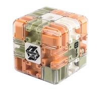 Cube Labyrinthe 3D Grand Modèle - Jouet de Défi Cognitif Engagé, Puzzle Magique 3x3 en Résolution de Labyrinthe, Balles Laby rinthe Antistress, Jeux Éducatifs pour Adultes, Adolescents et Enfants