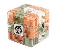 Cube Labyrinthe 3D Grand Modèle - Jouet de Défi Cognitif Engagé, Puzzle Magique 3x3 en Résolution de Labyrinthe, Balles Laby rinthe Antistress, Jeux Éducatifs pour Adultes, Adolescents et Enfants