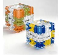 Cube Labyrinthe 3D Jouet Puzzle, 2PCS Cube Labyrinthe 3D avec Une Balle roulante, Jeux interactifs, Labyrinthe 3D, labyrinthes 3D pour développer l'attention et la logique des Enfants