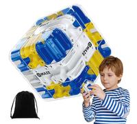 Cube Labyrinthe 3D, Large Labyrinth 3D Puzzle Maze Cube, Bille Roulante Casse-TêTe, Qui Transforme La Logique en Plaisir Puzzle Interactif, pour Les RéUnions De Famille à La Maison (Bleu-Blanc)