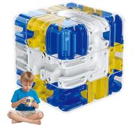 Cube Labyrinthe 3D, Le Cube Labyrinthe Bille, Sphère De Labyrinthes - Bille Roulante Casse-Tête, Puzzle 3D, Jouet Stimulant pour Le Cerveau pour Salle De Classe Anniversaire école Voyage (Bleu)