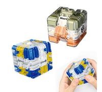Cube Labyrinthe Jouet Puzzle Cubes à Billes Jouet Labyrinthe Puzzle Jouets Jeu Interactif Casse Tête 3D Jouets Labyrinthes pour Enfant et Adultes (Blue+Orange)