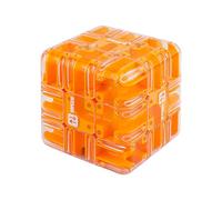 Cube Labyrinthe Jouet Puzzle Cubes à Billes Jouet Labyrinthe Puzzle Jouets Jeu Interactif Casse Tête 3D Jouets Labyrinthes pour Enfant et Adultes (Orange #02)